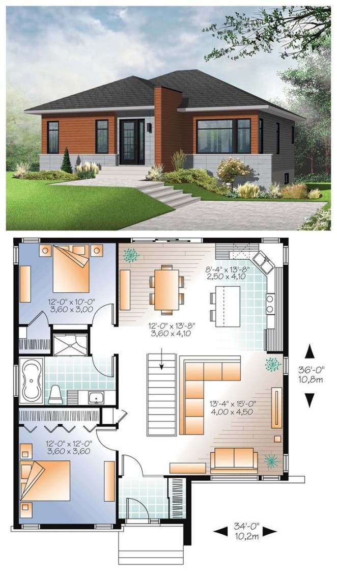 Awesomely Simple Modern House Plans  Modern bungalow house