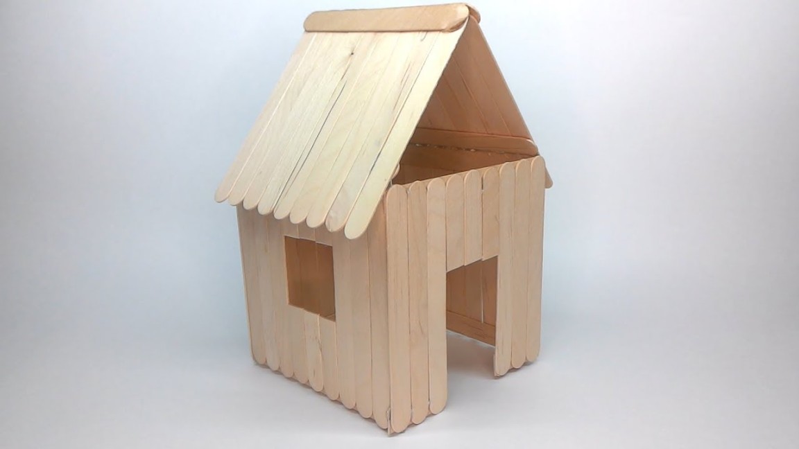 How to make a Popsicle Stick House easy