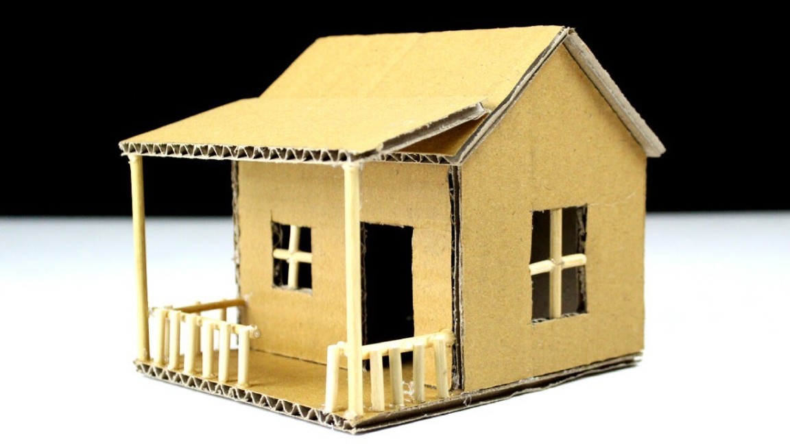 How To Make a Small Cardboard House (BEAUTIFUL & EASY WAY)