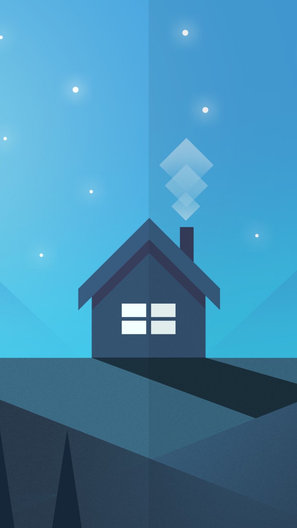 Minimal, house, night, landscape, x wallpaper  Desktop