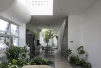 the role of inner garden in minimalist housing in a high 0